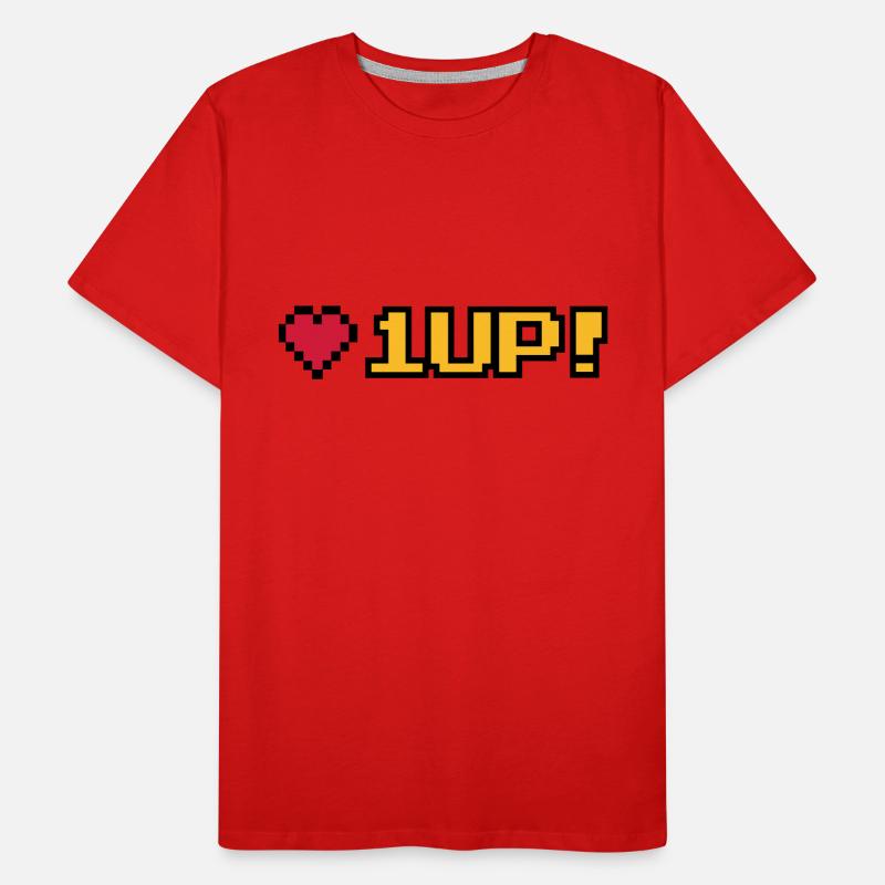 8-Bit 1UP T-shirt bio Premium Homme