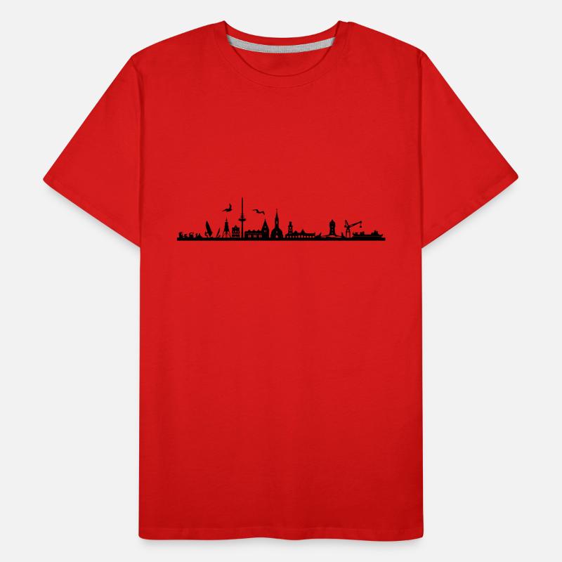 Skyline - Cuxhaven Männer Premium Bio T-Shirt
