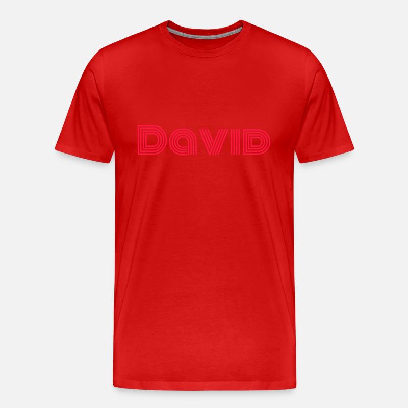 David - Männer Premium Bio T-Shirt - Rot