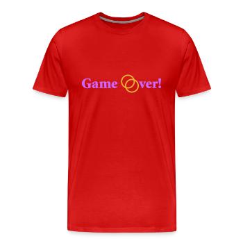 Game over Wedding Couple Bride Groom Rings - Men's Premium Organic T-Shirt - red - Front - Damien (186cm)