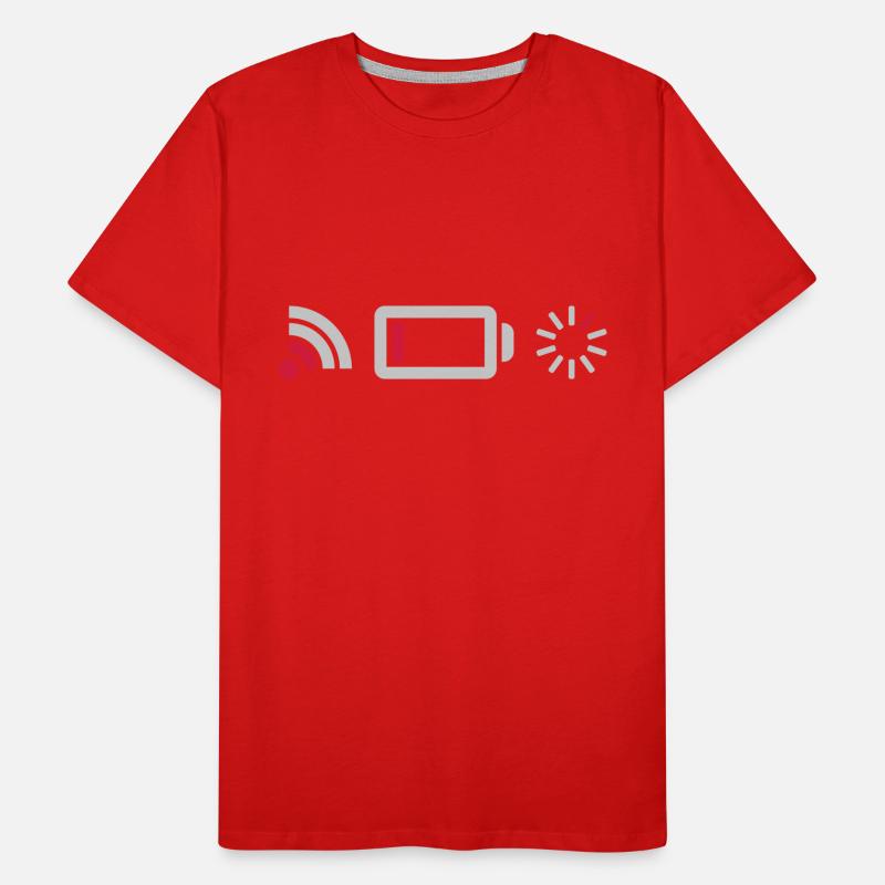 No Connection Battery Logos Men's Premium Organic T-Shirt