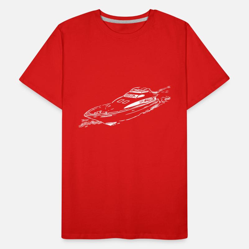 Bateau de sport rapide et élégant exceptionnel T-shirt bio Premium Homme