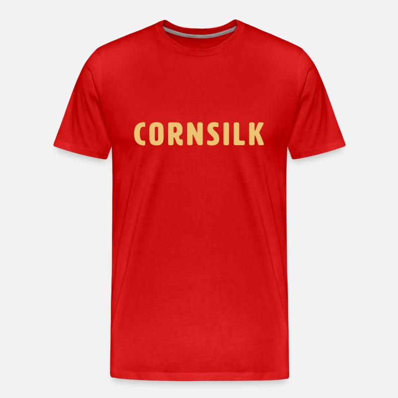 Cornsilk - Männer Premium Bio T-Shirt - Rot