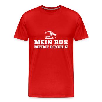 Mein Bus Meine Regeln Busfahrer - Männer Premium Bio T-Shirt - Rot - Vorne - Damien (186cm)