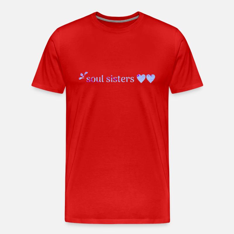 Âmes sœurs - T-shirt bio Premium Homme - rouge