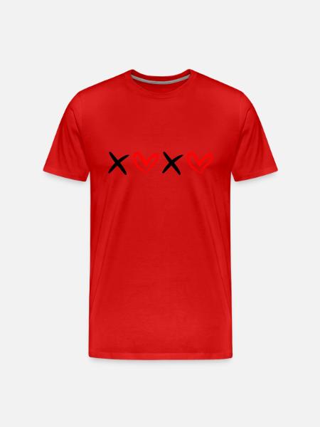 XOXO Black and Red - Men's Premium Organic T-Shirt - 