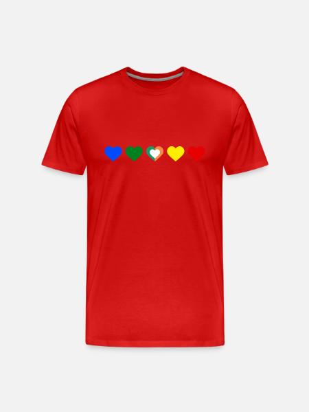 1D Love - Men's Premium Organic T-Shirt - red