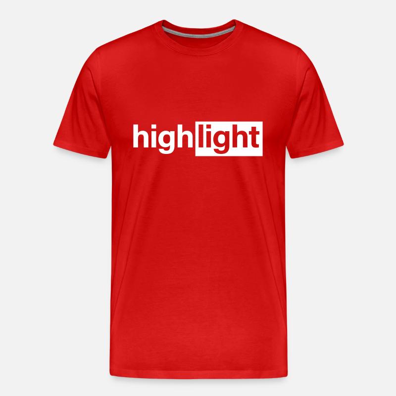 highlight - Männer Premium Bio T-Shirt - Rot
