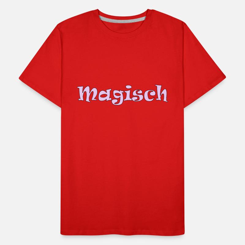 Magisch pinker Schriftzug Männer Premium Bio T-Shirt