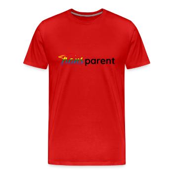 Transparent Transgender Wortspiel für alle Eltern - Männer Premium Bio T-Shirt - Rot - Vorne - Damien (186cm)