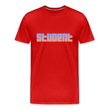 Logo d’été époustouflant - T-shirt bio Premium Homme - rouge - Devant - Damien (186cm)