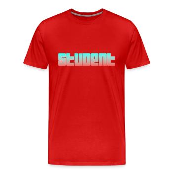 Logo de l’étudiant - T-shirt bio Premium Homme - rouge - Devant - Damien (186cm)