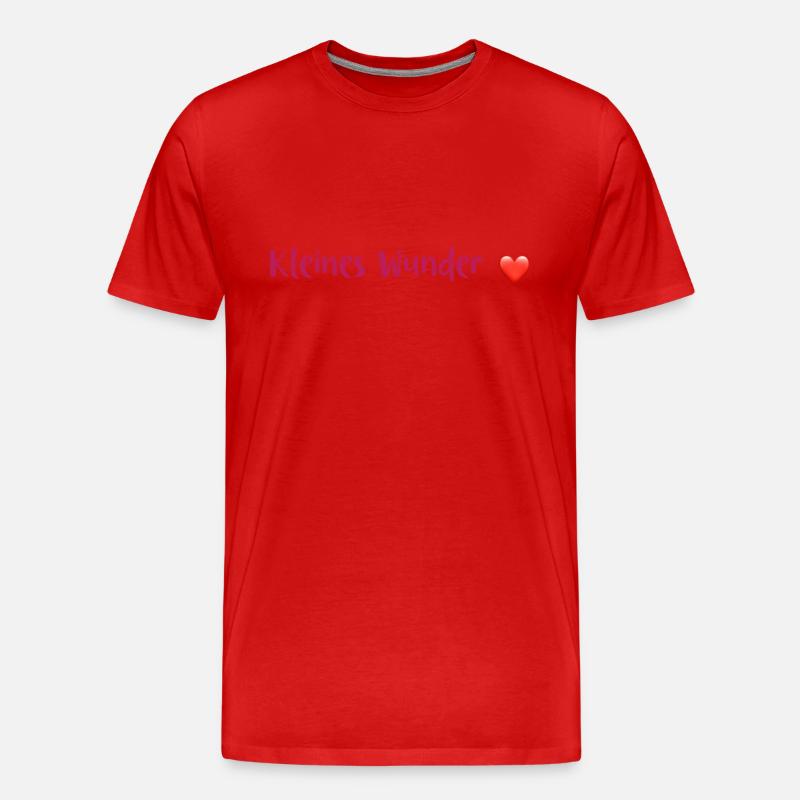 Babysprüche - kleines Wunder - Männer Premium Bio T-Shirt - Rot
