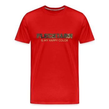 Militaire Survie Tactique Bushcraft Camoflage - T-shirt bio Premium Homme - rouge - Devant - Damien (186cm)