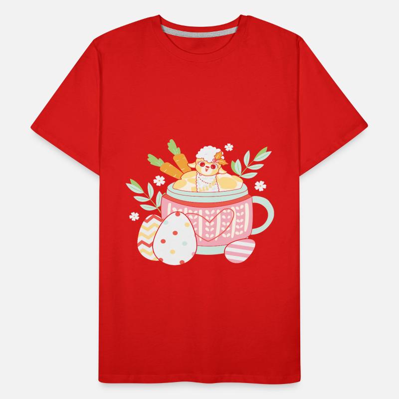 BOW Coupe Chibi de Pâques T-shirt bio Premium Homme