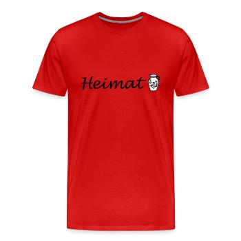 Heimat Bembel #FrankfurtLiebe #069 - Männer Premium Bio T-Shirt - Rot - Vorne - Damien (186cm)