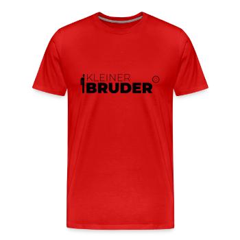 Kleiner Bruder - Männer Premium Bio T-Shirt - Rot - Vorne - Damien (186cm)