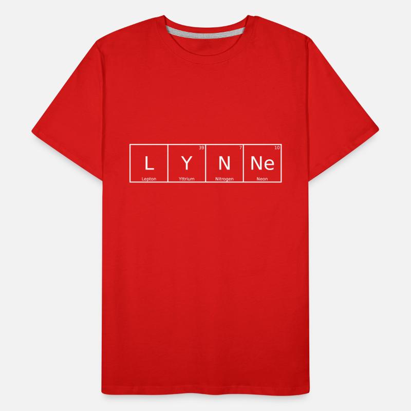 Lynne Surname First Name Chemistry Periodic Table Elements Men's Premium Organic T-Shirt