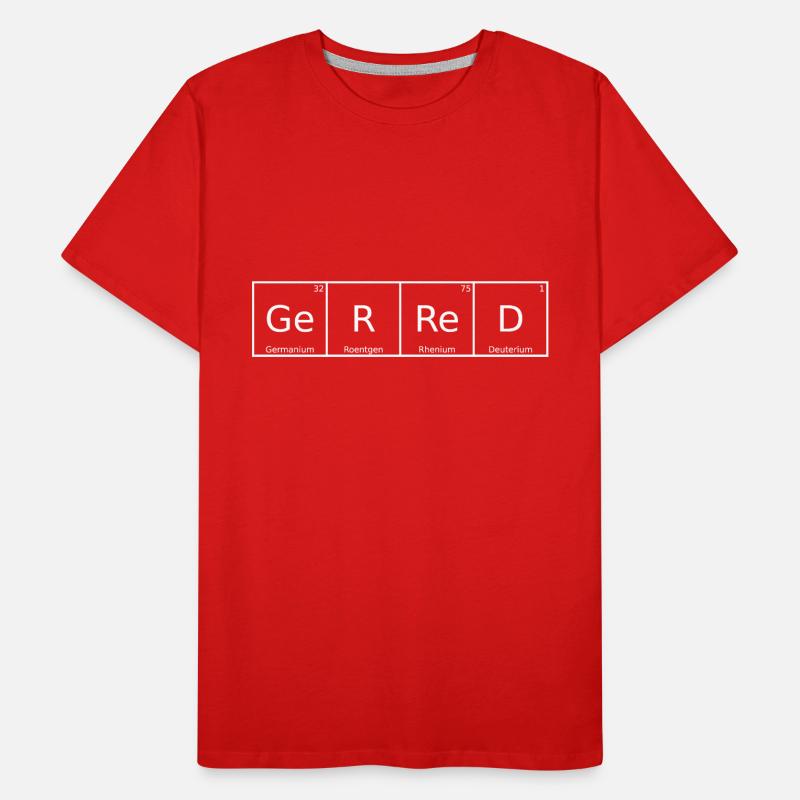Gerred Surname First name Chemistry Periodic Table Elements Men's Premium Organic T-Shirt