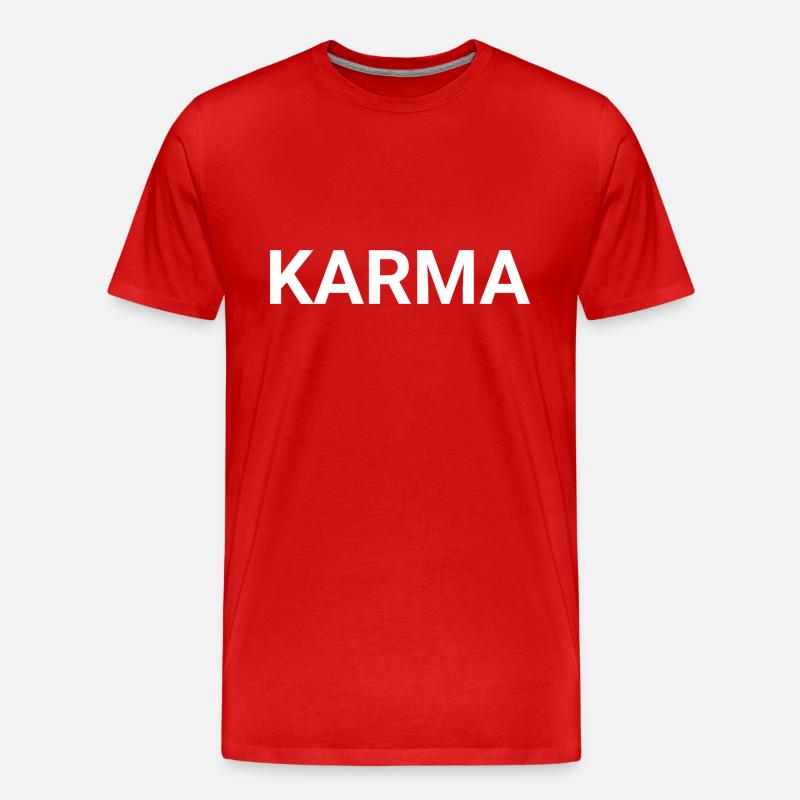 KARMA - Männer Premium Bio T-Shirt - Rot