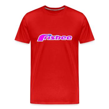 ultimate frisbee purple - Männer Premium Bio T-Shirt - Rot - Vorne - Damien (186cm)