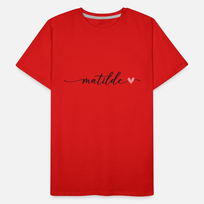 Matilde nom calligraphie Script T-shirt bio Premium Homme