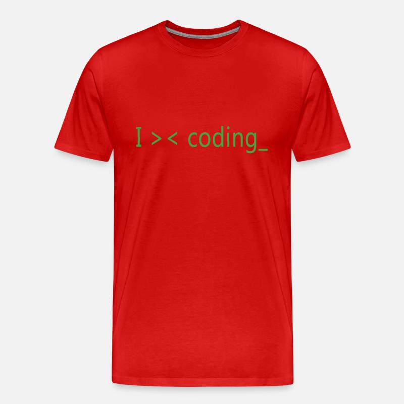 I love programming programmers - Men's Premium Organic T-Shirt - red