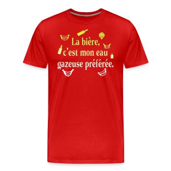 Dad Dad Humor Joke Gift Favorite Beer - Men's Premium Organic T-Shirt - red - Front - Damien (186cm)