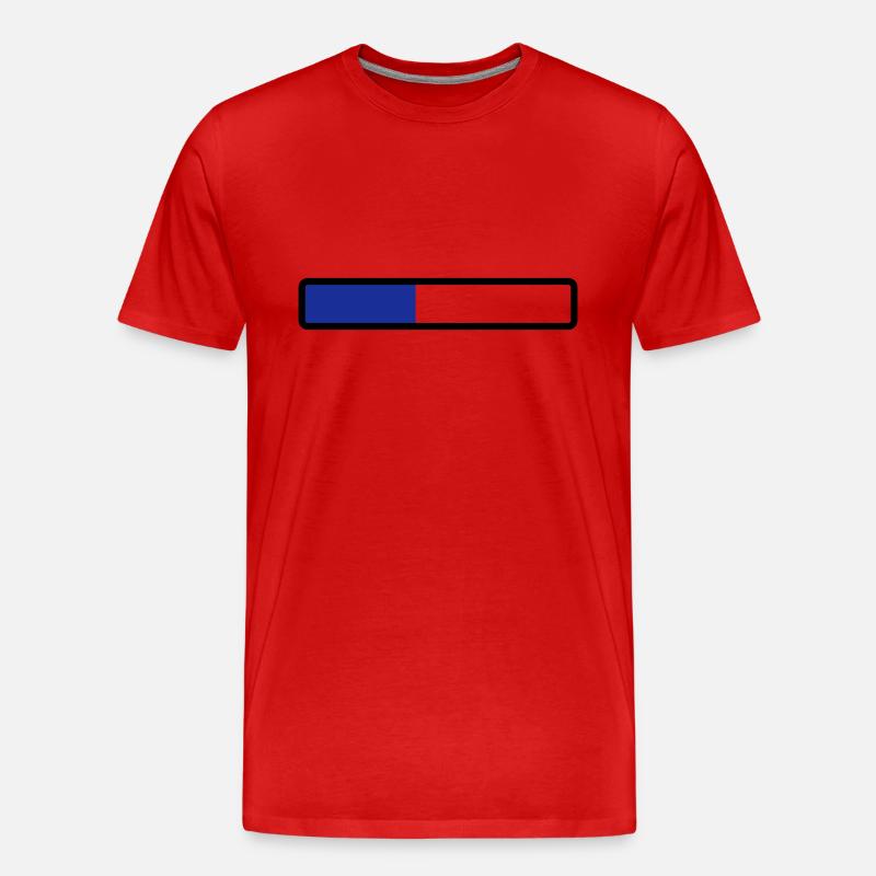 loading laden computer warten - Männer Premium Bio T-Shirt - Rot