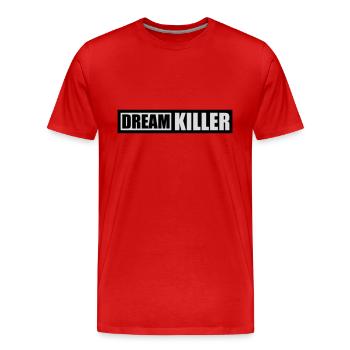 citation pessimiste tueur de rêves - T-shirt bio Premium Homme - rouge - Devant - Damien (186cm)