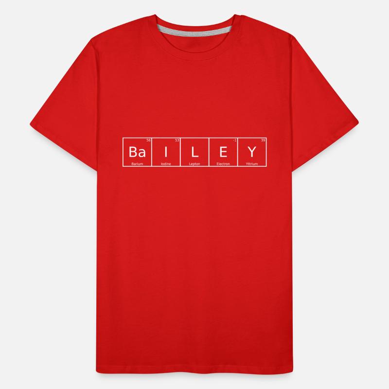 Bailey Name First Name Chemistry Periodic Table Elements Men's Premium Organic T-Shirt