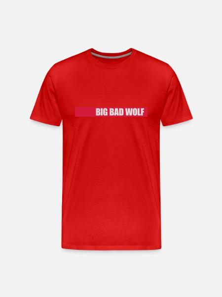 big bad wolf Zitat - Männer Premium Bio T-Shirt - Rot