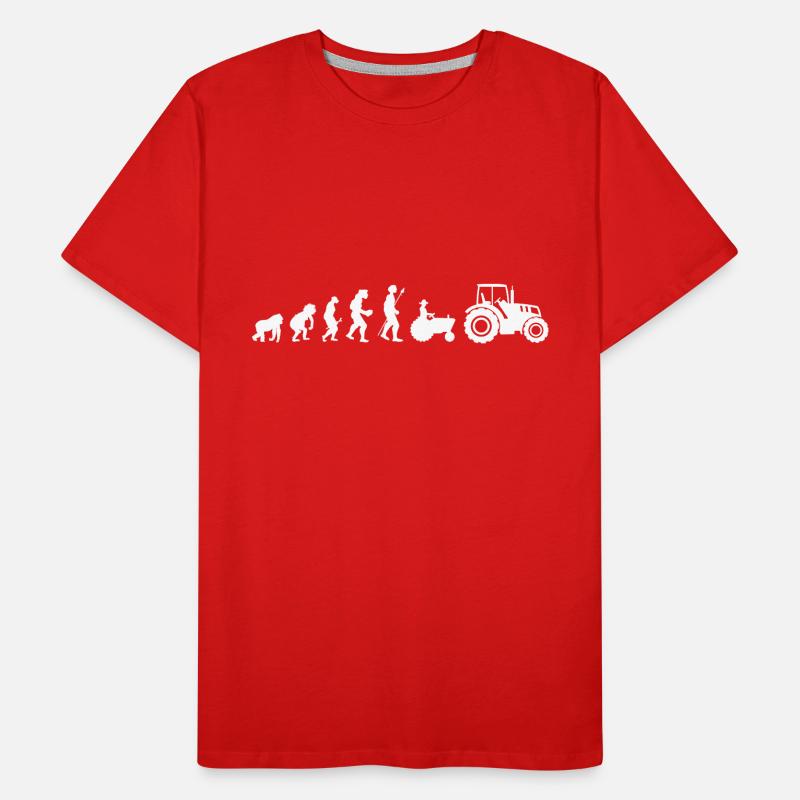 Évolution tracteur T-shirt bio Premium Homme