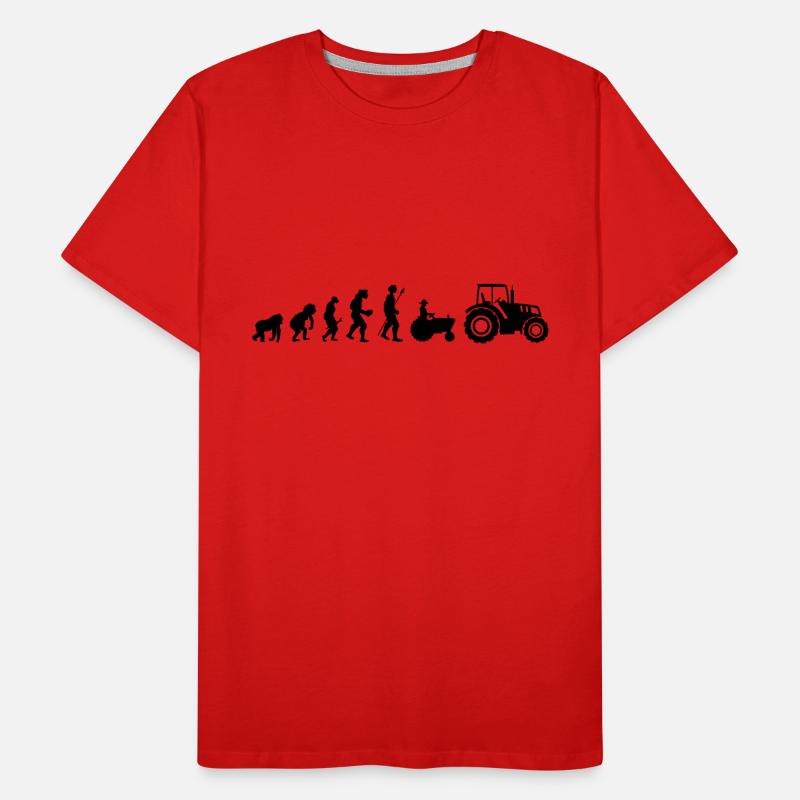 Évolution tracteur T-shirt bio Premium Homme