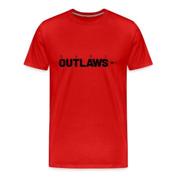 Hors-la-loi Dart - T-shirt bio Premium Homme - rouge - Devant - Damien (186cm)