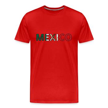 Mexiko-Stadt Flagge - Männer Premium Bio T-Shirt - Rot - Vorne - Damien (186cm)