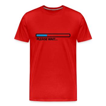 please_wait_2c - Männer Premium Bio T-Shirt - Rot - Vorne - Damien (186cm)