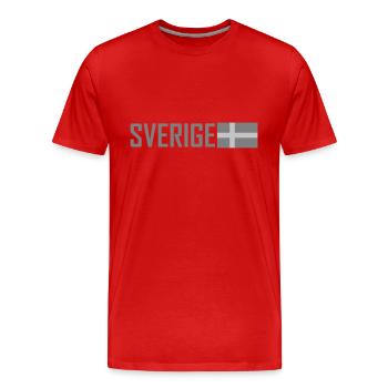 Taktisches graues Schweden - Männer Premium Bio T-Shirt - Rot - Vorne - Damien (186cm)