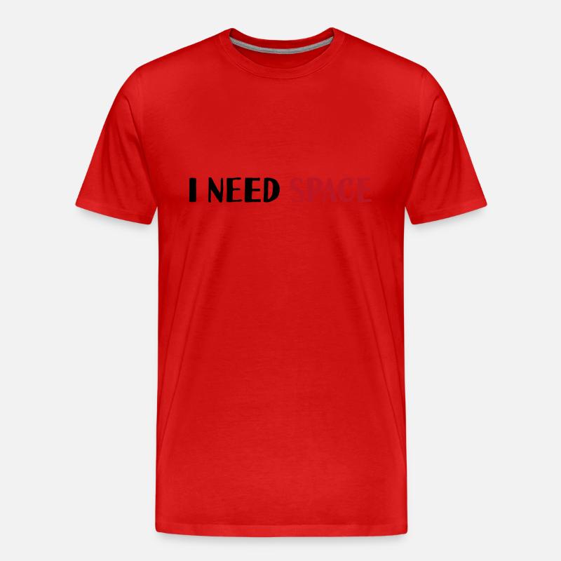 I need space - Männer Premium Bio T-Shirt - Rot