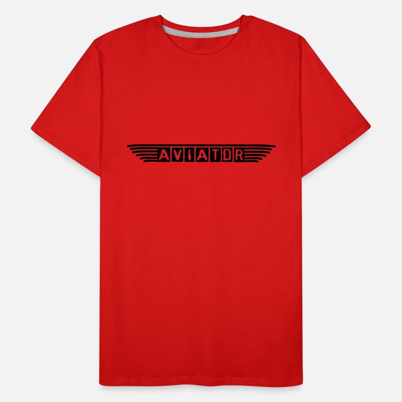 aviator_vec_1 en Men's Premium Organic T-Shirt