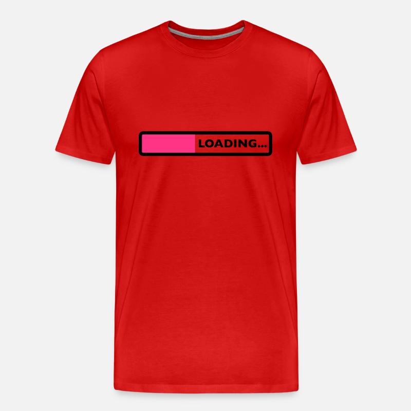 loading laden computer warten ladebalken - Männer Premium Bio T-Shirt - Rot