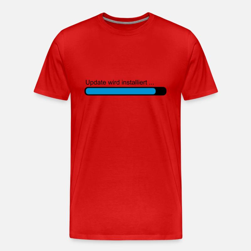 Update wird installiert ... Ladebalken - Männer Premium Bio T-Shirt - Rot