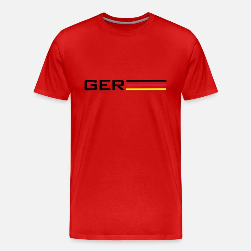 Deutschland GER Symbol - Männer Premium Bio T-Shirt - Rot