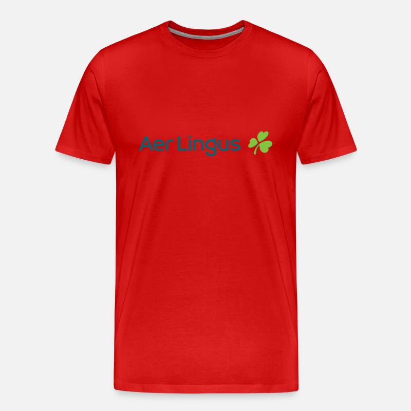 Aer Lingus - Männer Premium Bio T-Shirt - Rot