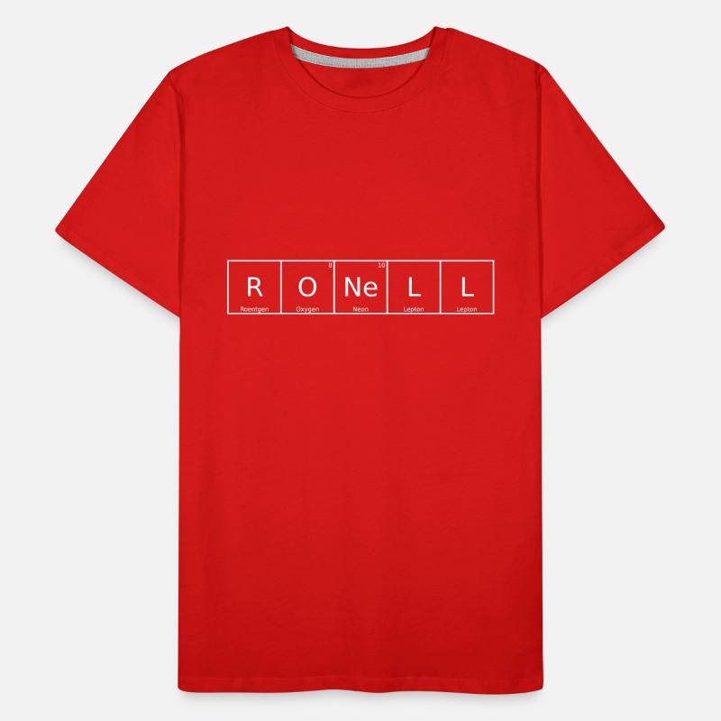 Ronell Surname First Name Chemistry Periodic Table Elements Men's Premium Organic T-Shirt