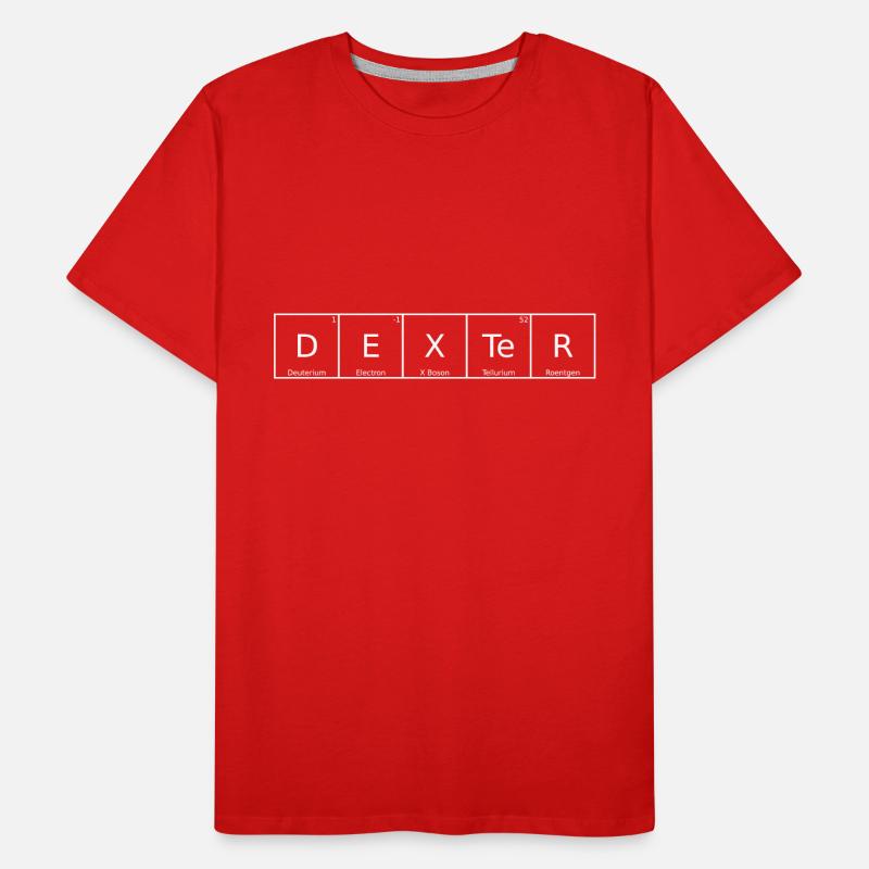 Dexter Name First Name Chemistry Periodic Table Elements Men's Premium Organic T-Shirt
