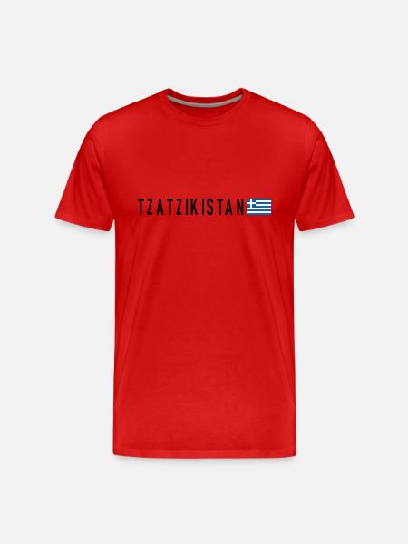 TZATZIKISTAN - Männer Premium Bio T-Shirt - Rot