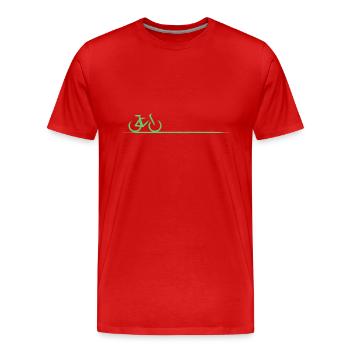 Fahrrad Fahrradfahren Fahrradkurier - Männer Premium Bio T-Shirt - Rot - Vorne - Damien (186cm)