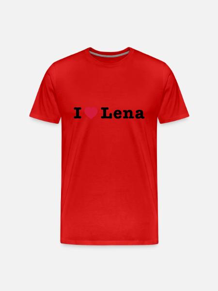 J'aime Lena 1 - T-shirt bio Premium Homme - rouge