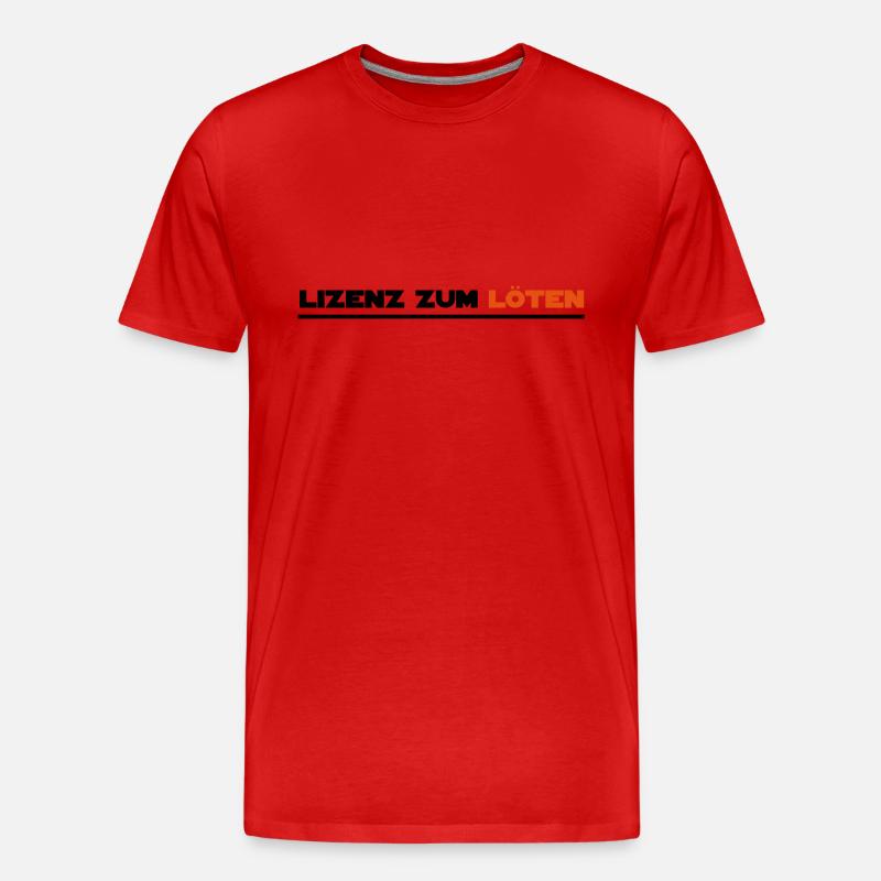 löten - Männer Premium Bio T-Shirt - Rot
